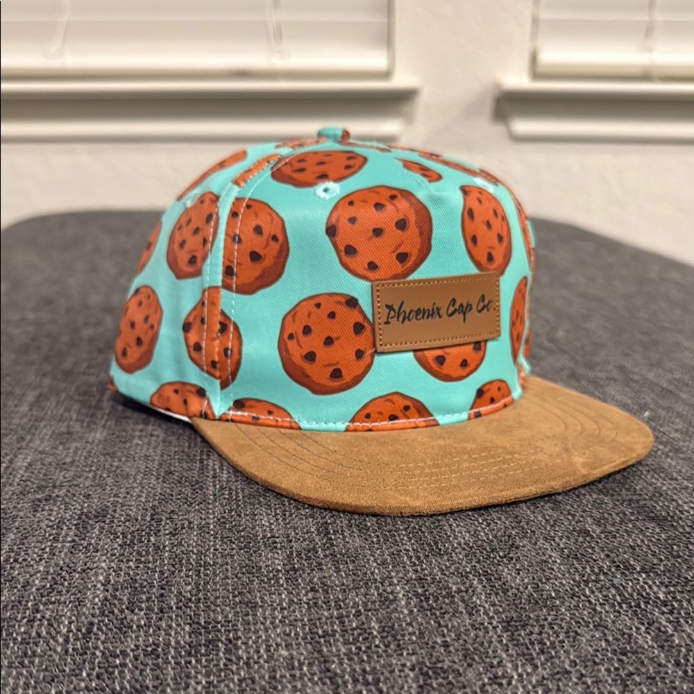 Cookie Pattern Cap with Tan Brim